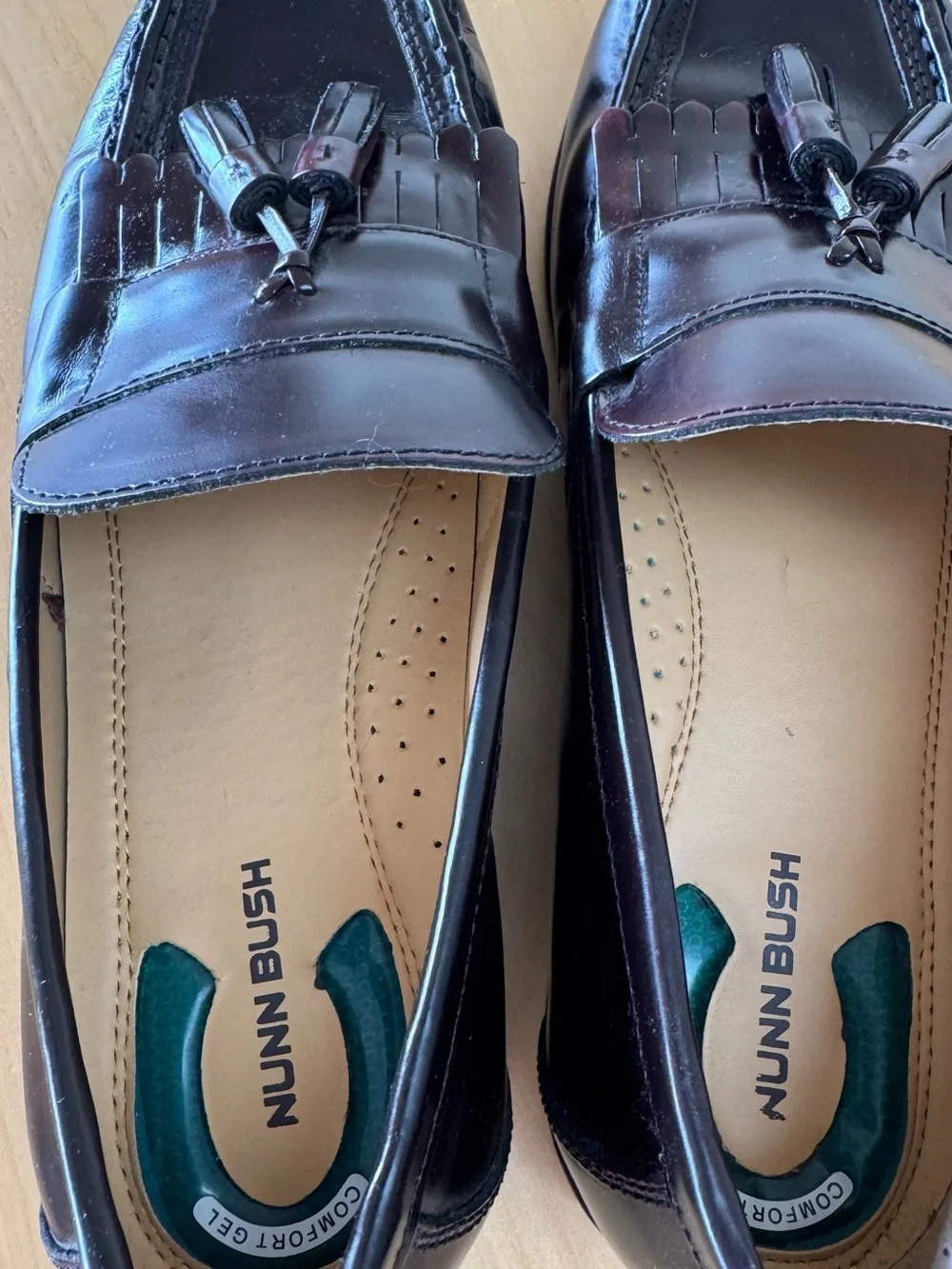 Nunn Bush Men's Tassel Kiltie Loafers in Burgundy